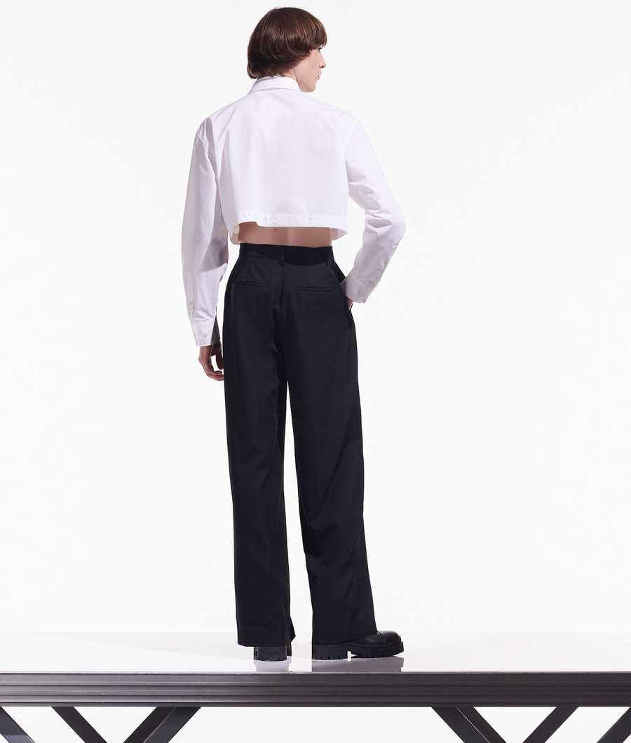 Black Men's Karl Lagerfeld Cara Loves Karl Wide-leg Pants | AE615ECZP