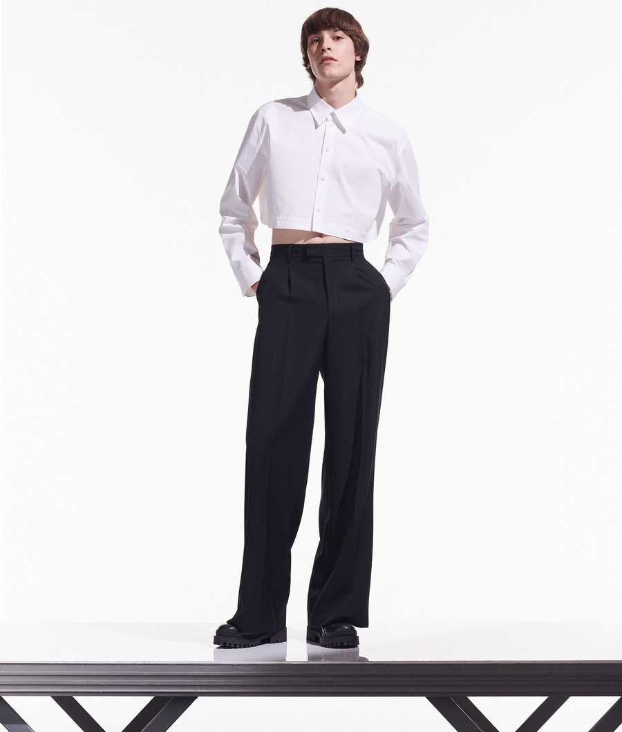 Black Men's Karl Lagerfeld Cara Loves Karl Wide-leg Pants | AE615ECZP