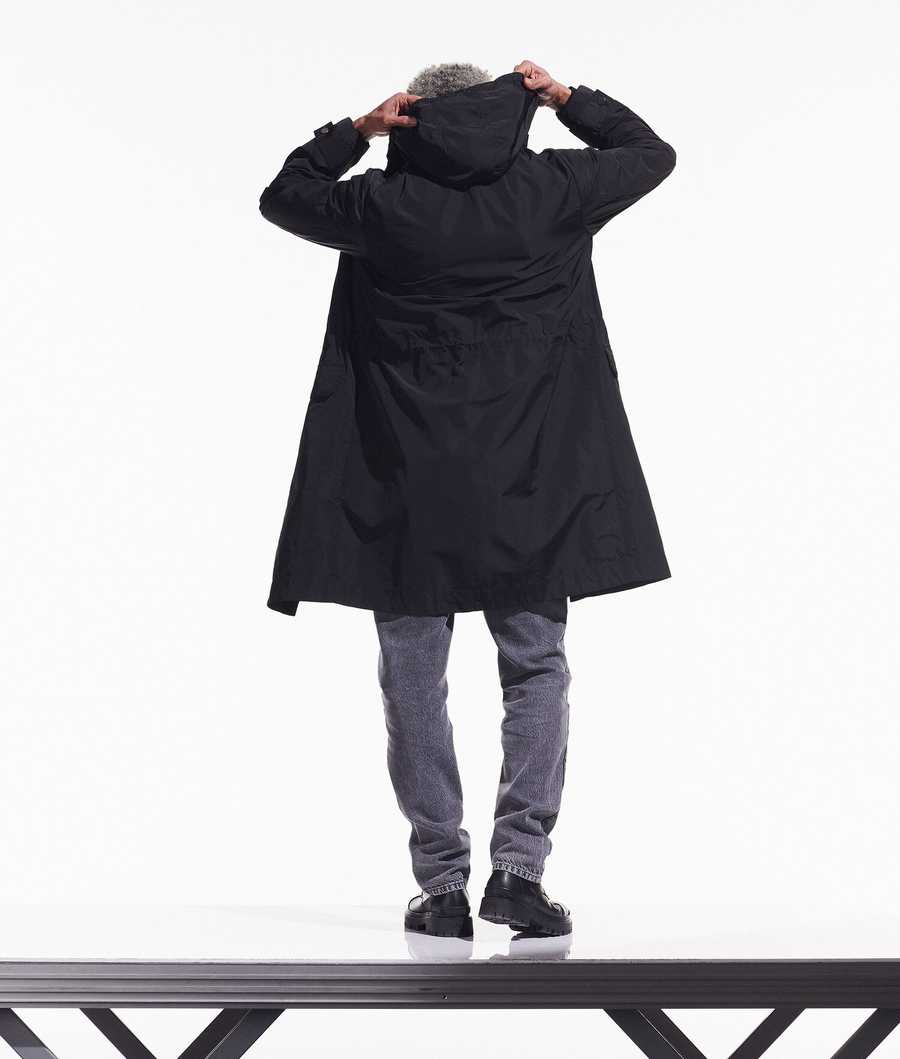 Black Men's Karl Lagerfeld Cara Loves Karl Parka Jackets | AE912UJZF