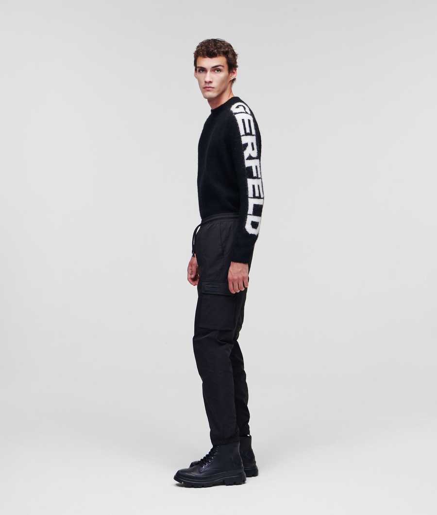 Black Men's Karl Lagerfeld Cargo Pants | AE051RCZD