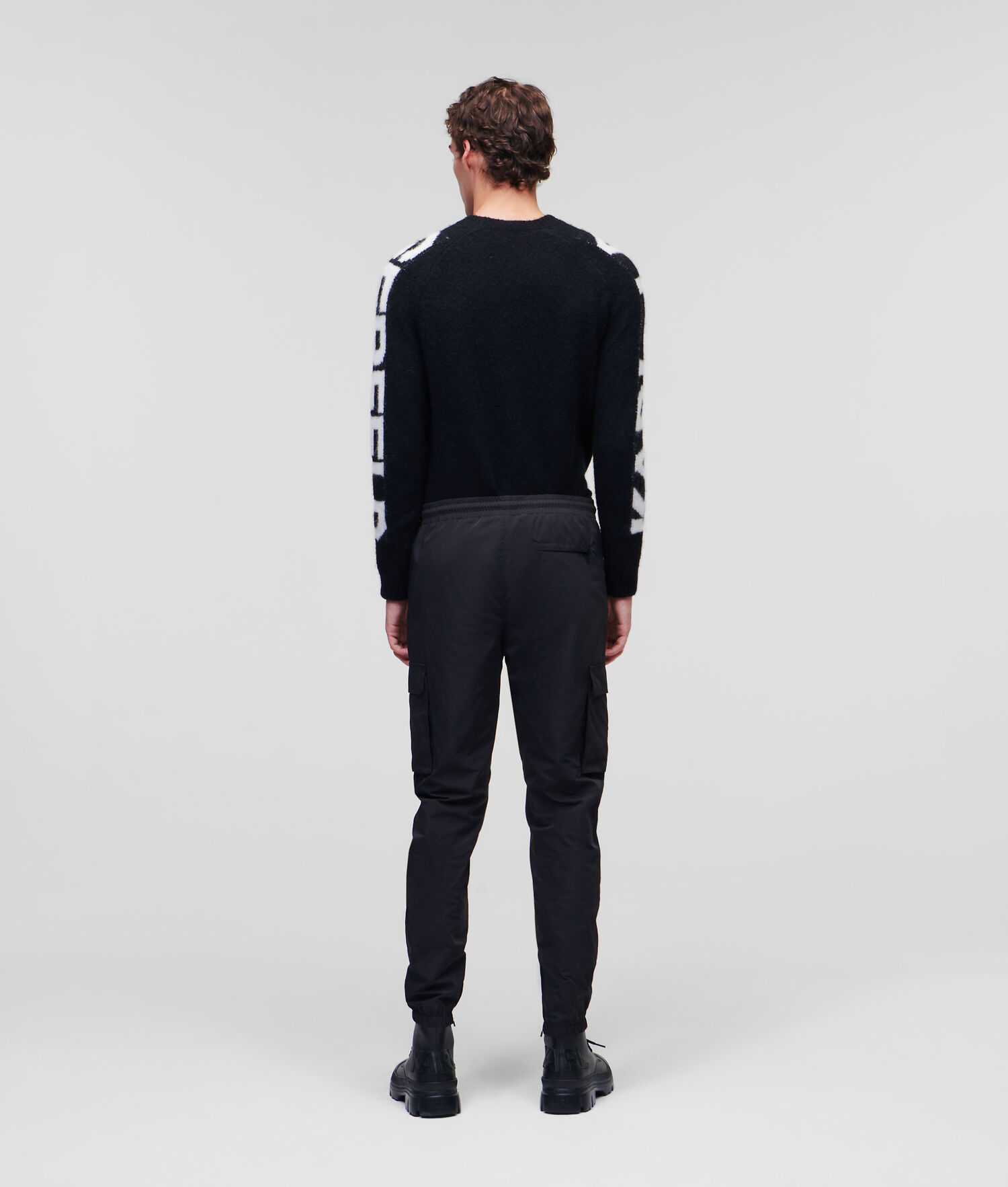 Black Men's Karl Lagerfeld Cargo Pants | AE051RCZD