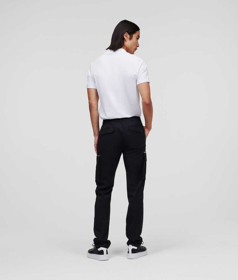 Black Men's Karl Lagerfeld Cargo Pants | AE978GXMC