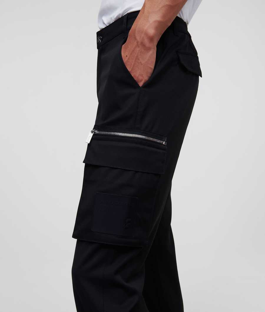 Black Men's Karl Lagerfeld Cargo Pants | AE978GXMC