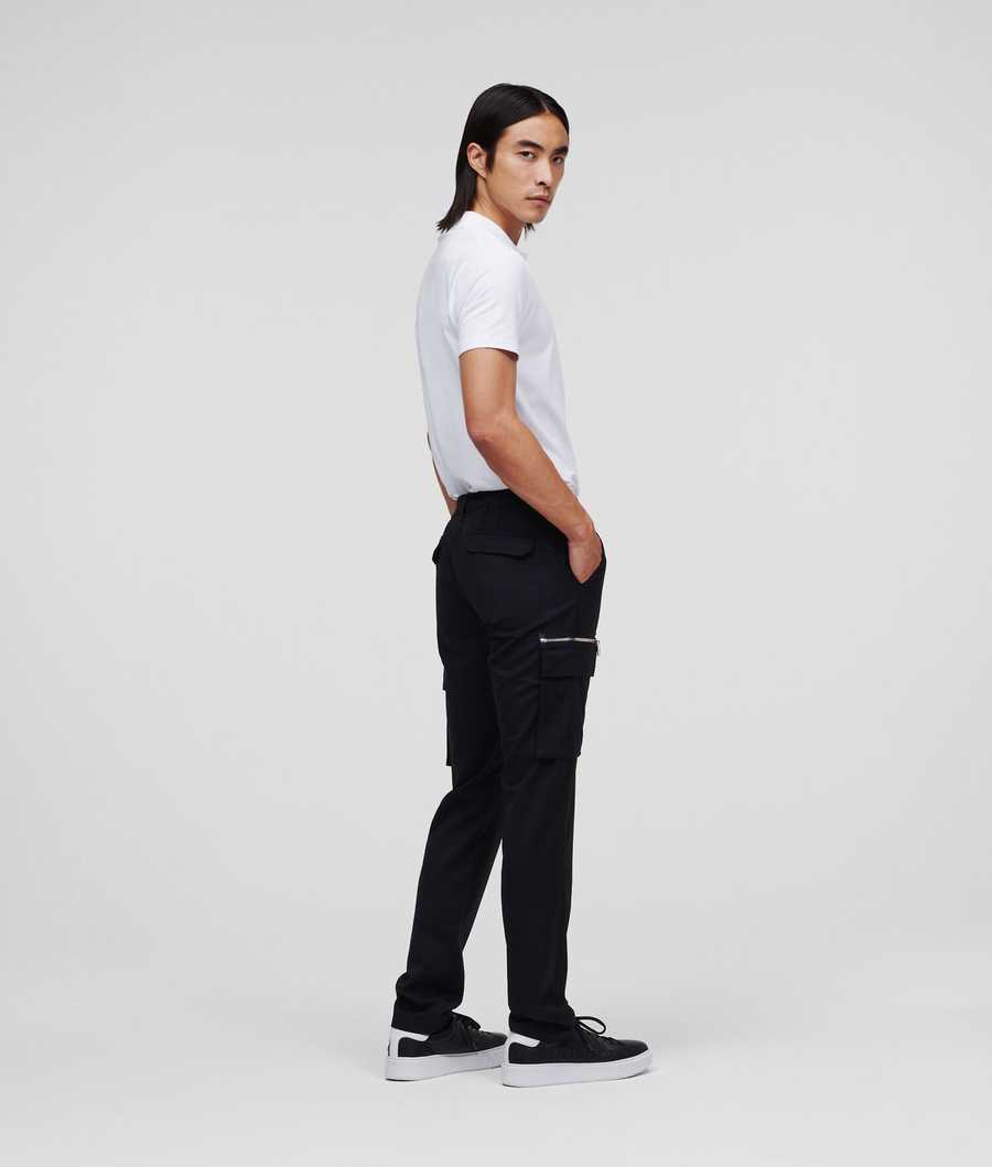 Black Men's Karl Lagerfeld Cargo Pants | AE978GXMC