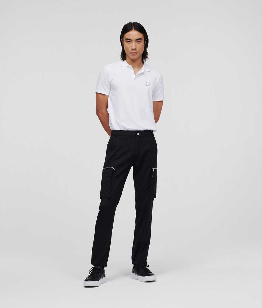 Black Men\'s Karl Lagerfeld Cargo Pants | AE978GXMC