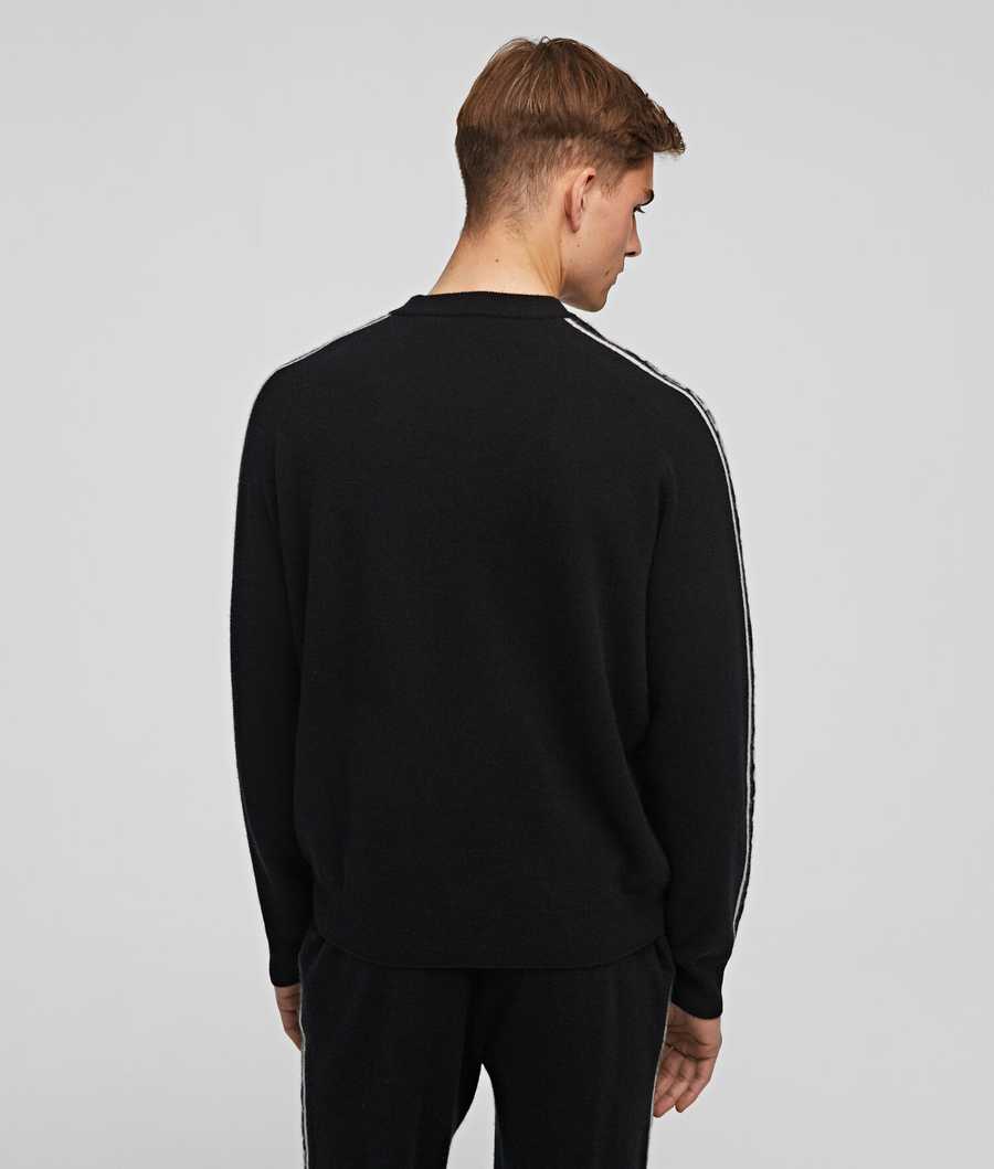 Black Men's Karl Lagerfeld Cashmere Sweater Loungewear | AE574ZCRM