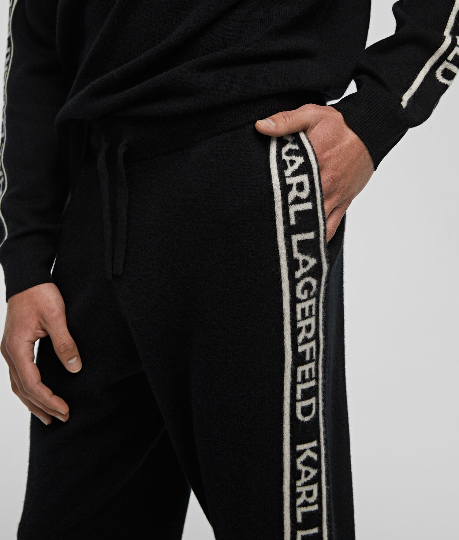 Black Men's Karl Lagerfeld Cashmere Sweatpants Loungewear | AE967ZQPS