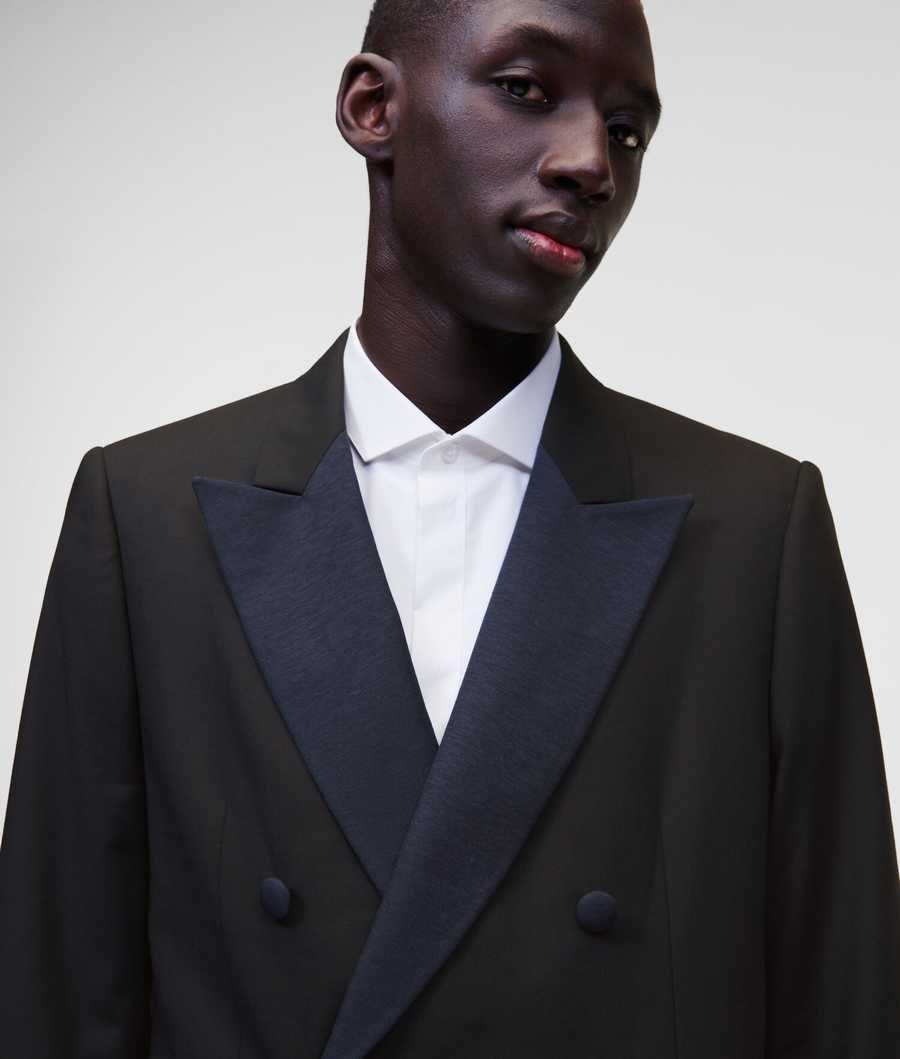 Black Men's Karl Lagerfeld Double-breasted Tailored Blazers | AE564QVKE