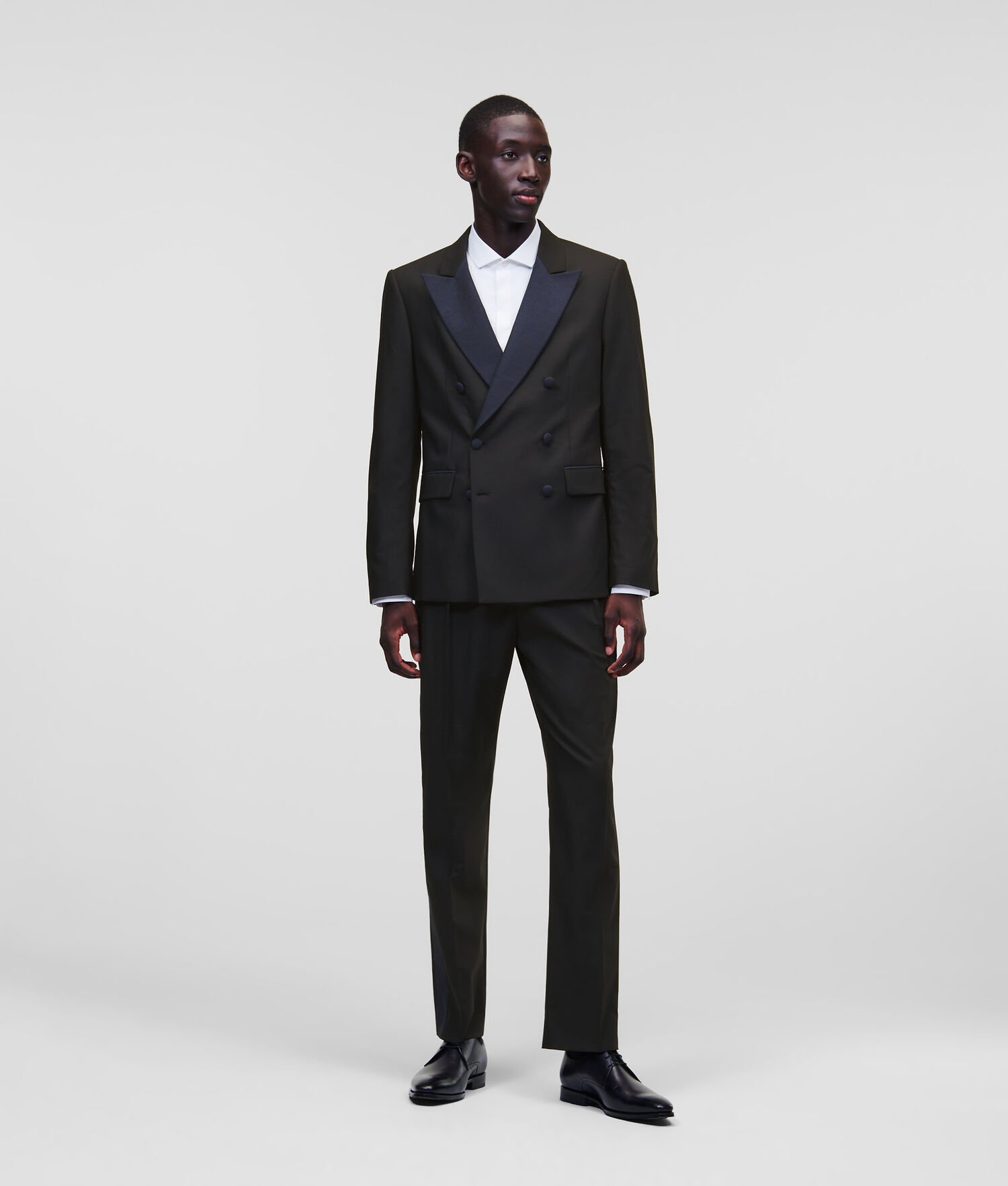 Black Men's Karl Lagerfeld Double-breasted Tailored Blazers | AE564QVKE