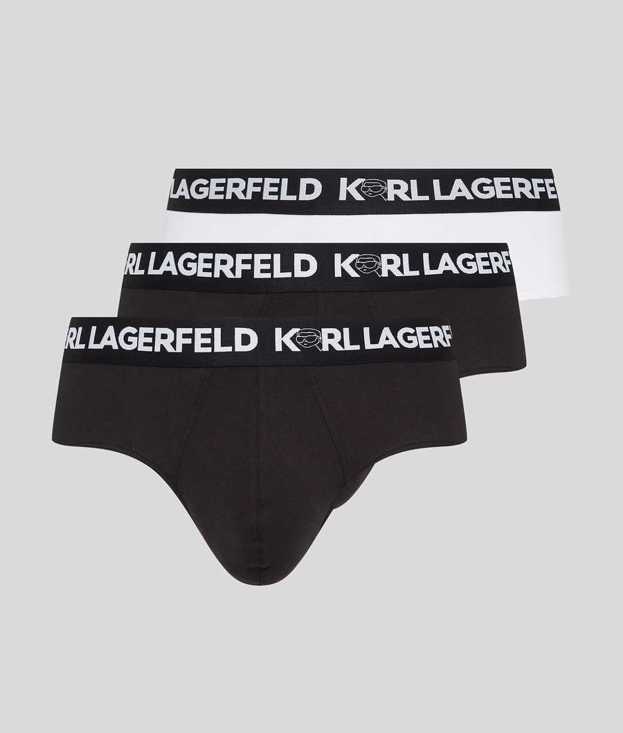 Black Men\'s Karl Lagerfeld Ikonik 2.0 Briefs – 3 Pack Underwear | AE428OBID