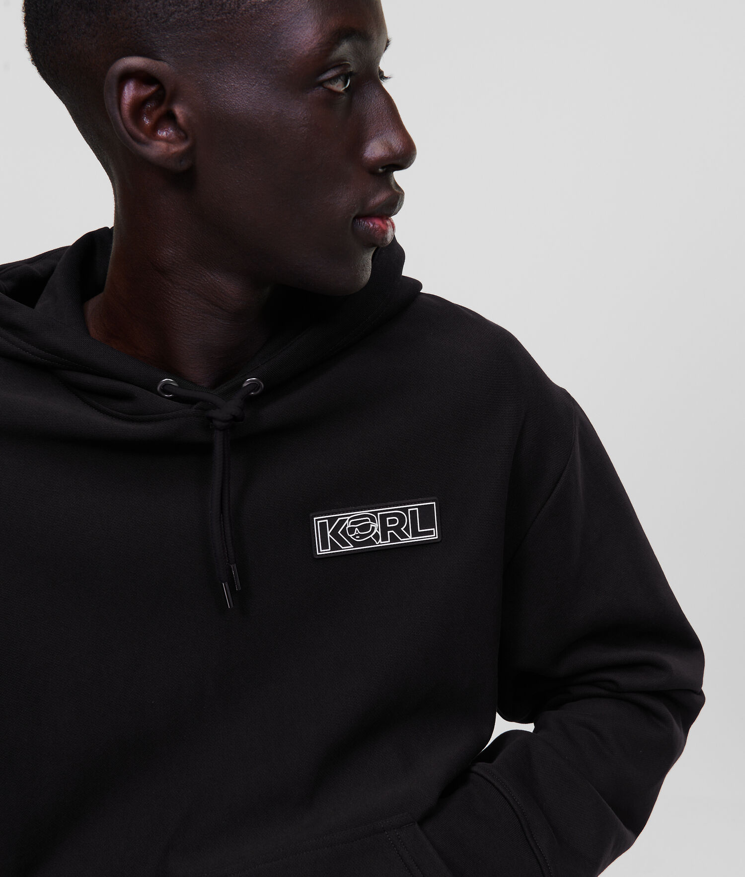 Black Men's Karl Lagerfeld Ikonik 2.0 Oversized Sweatshirts | AE362PARY