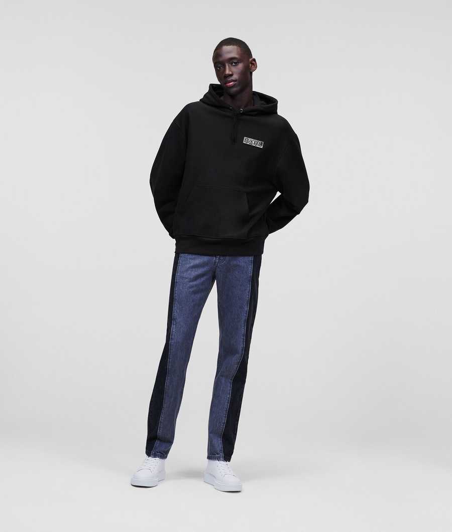 Black Men's Karl Lagerfeld Ikonik 2.0 Oversized Sweatshirts | AE362PARY