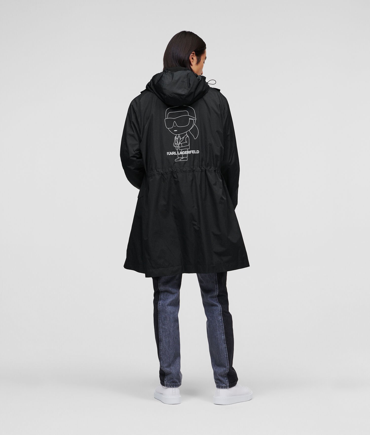 Black Men's Karl Lagerfeld Ikonik 2.0 Parka Jackets | AE902QNFT