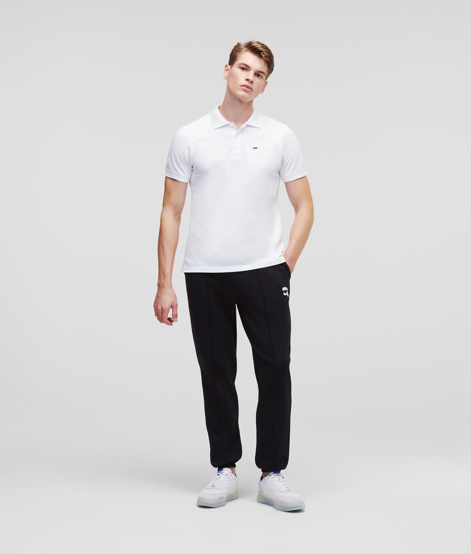 Black Men's Karl Lagerfeld Ikonik 2.0 Pintuck Sweatpants | AE658UFDA