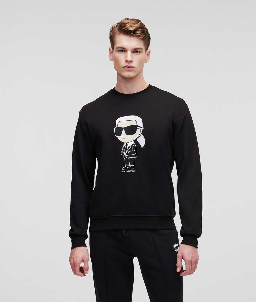 Black Men's Karl Lagerfeld Ikonik 2.0 Sweatshirts | AE059YTSG