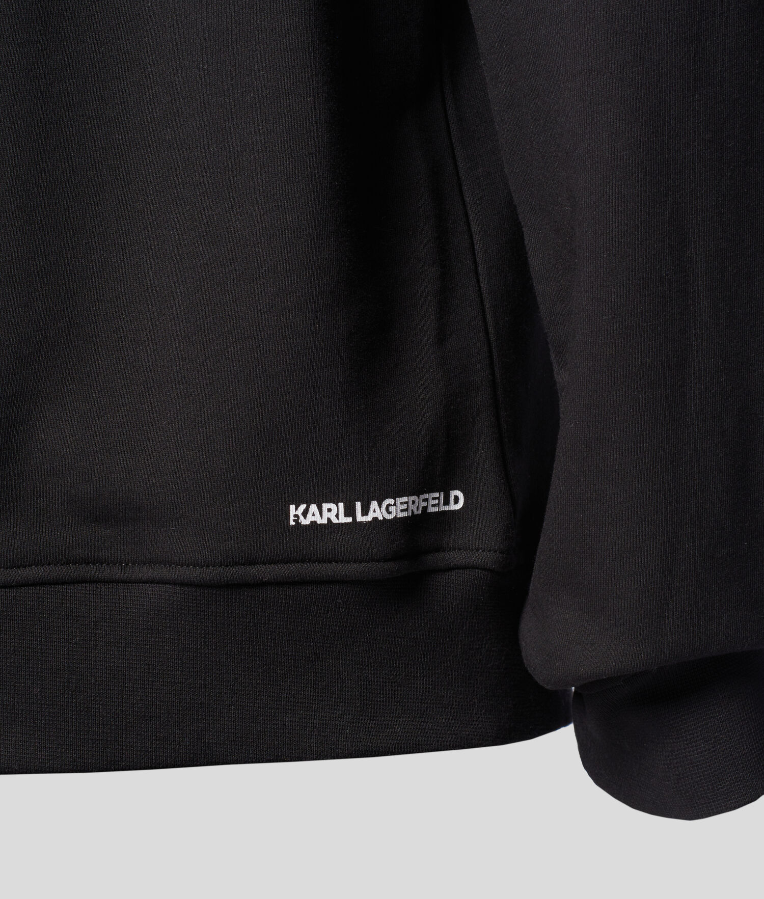 Black Men's Karl Lagerfeld Ikonik Karl Rubber Patch Sweatshirts | AE516CXBK