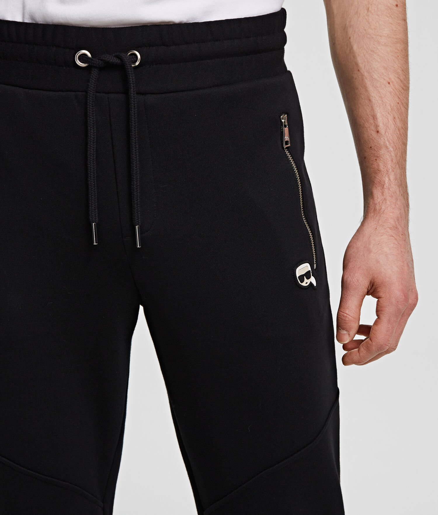 Black Men's Karl Lagerfeld Ikonik Lounge Biker Sweatpants | AE627UFGK