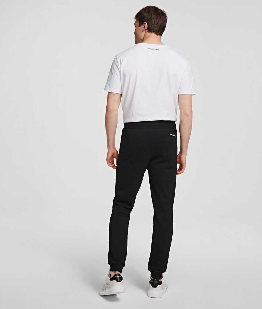 Black Men's Karl Lagerfeld Ikonik Lounge Biker Sweatpants | AE627UFGK