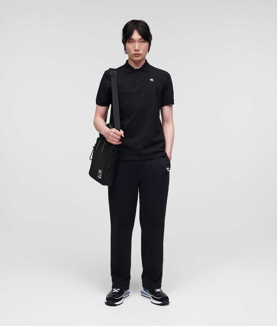 Black Men's Karl Lagerfeld Ikonik Tailored Sweatpants | AE801IQUY