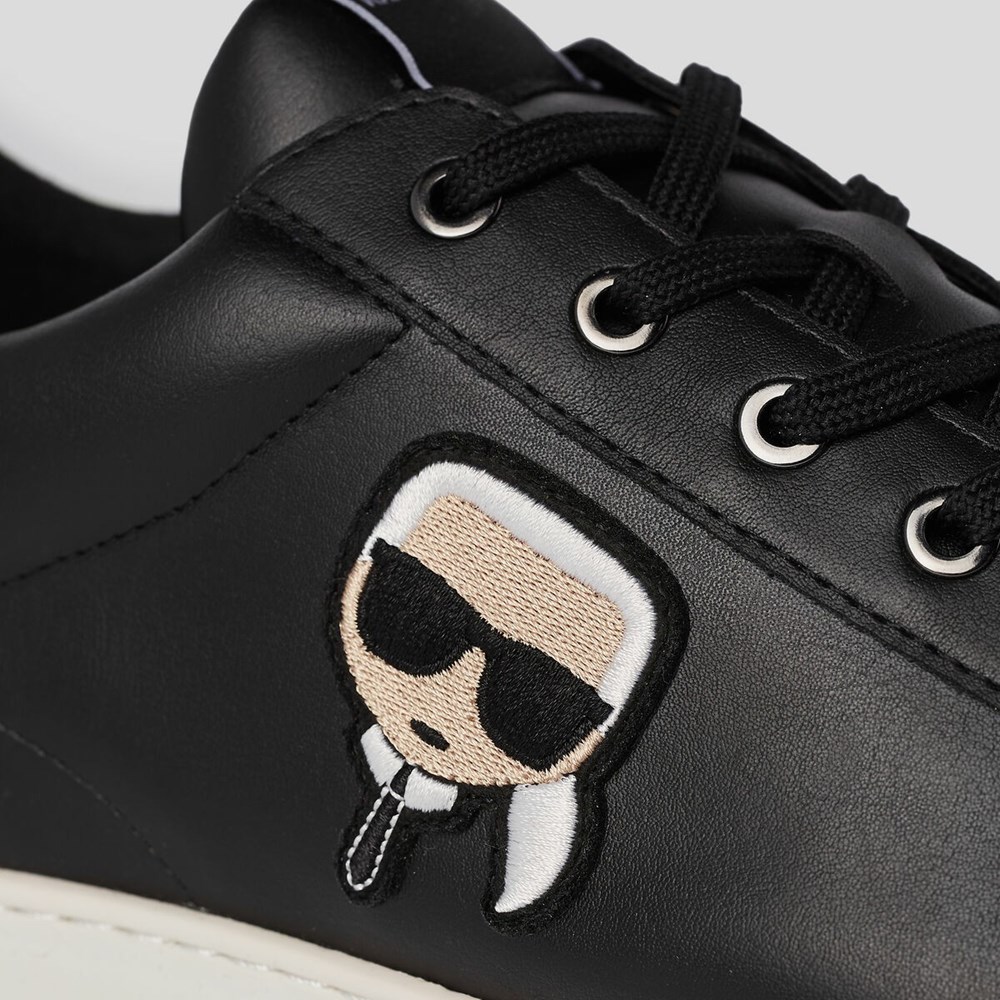 Black Men's Karl Lagerfeld K/Ikonik Kapri Sneakers | AE948VXHD