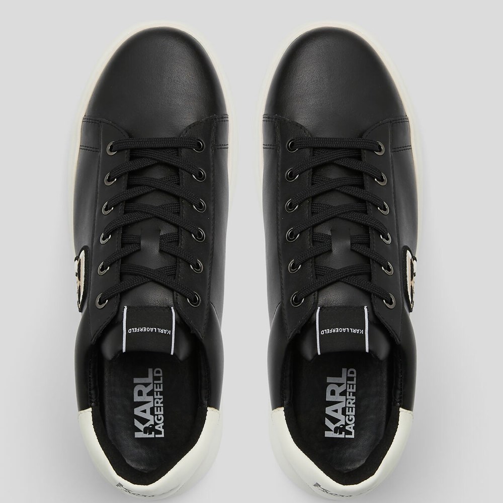 Black Men's Karl Lagerfeld K/Ikonik Kapri Sneakers | AE948VXHD