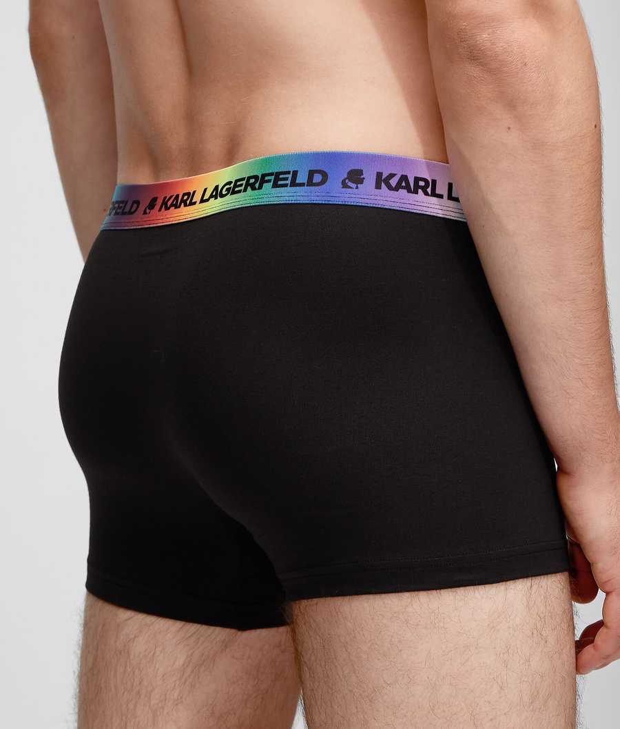 Black Men's Karl Lagerfeld K/Love Logo Trunks – 3 Pack Underwear | AE864MKZB