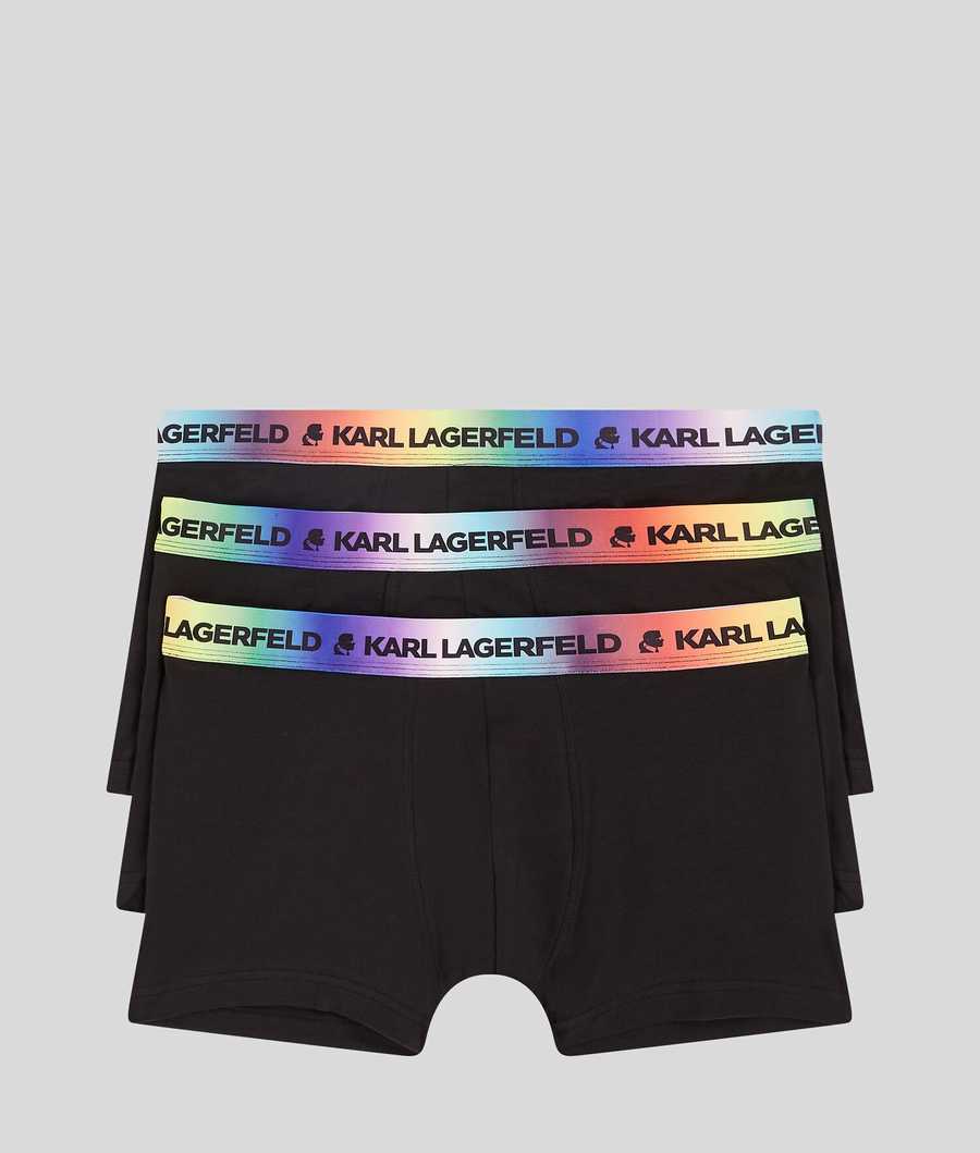 Black Men's Karl Lagerfeld K/Love Logo Trunks – 3 Pack Underwear | AE864MKZB