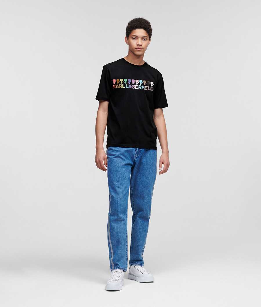 Black Men's Karl Lagerfeld K/Love T-Shirts | AE952UBGF