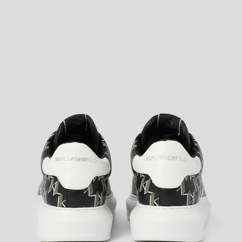 Black Men's Karl Lagerfeld Kapri Maison Karl Logo Sneakers | AE960MKJF