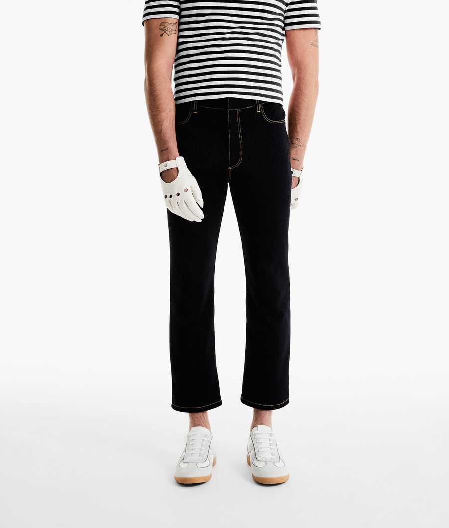 Black Men\'s Karl Lagerfeld Karl Lagerfeld X Alled-martinez Lurex Jersey Pants | AE698LWAO