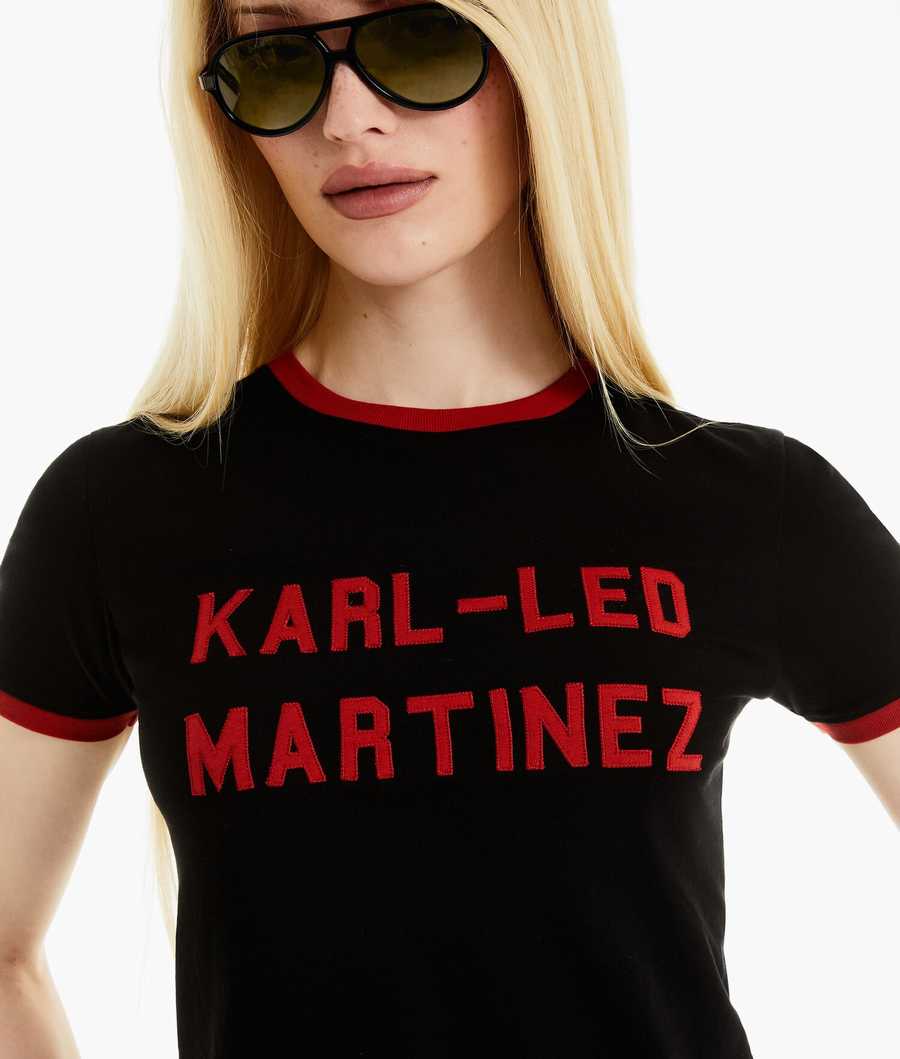 Black Men's Karl Lagerfeld Karl Lagerfeld X Alled-martinez Team Karl T-Shirts | AE786VLNX