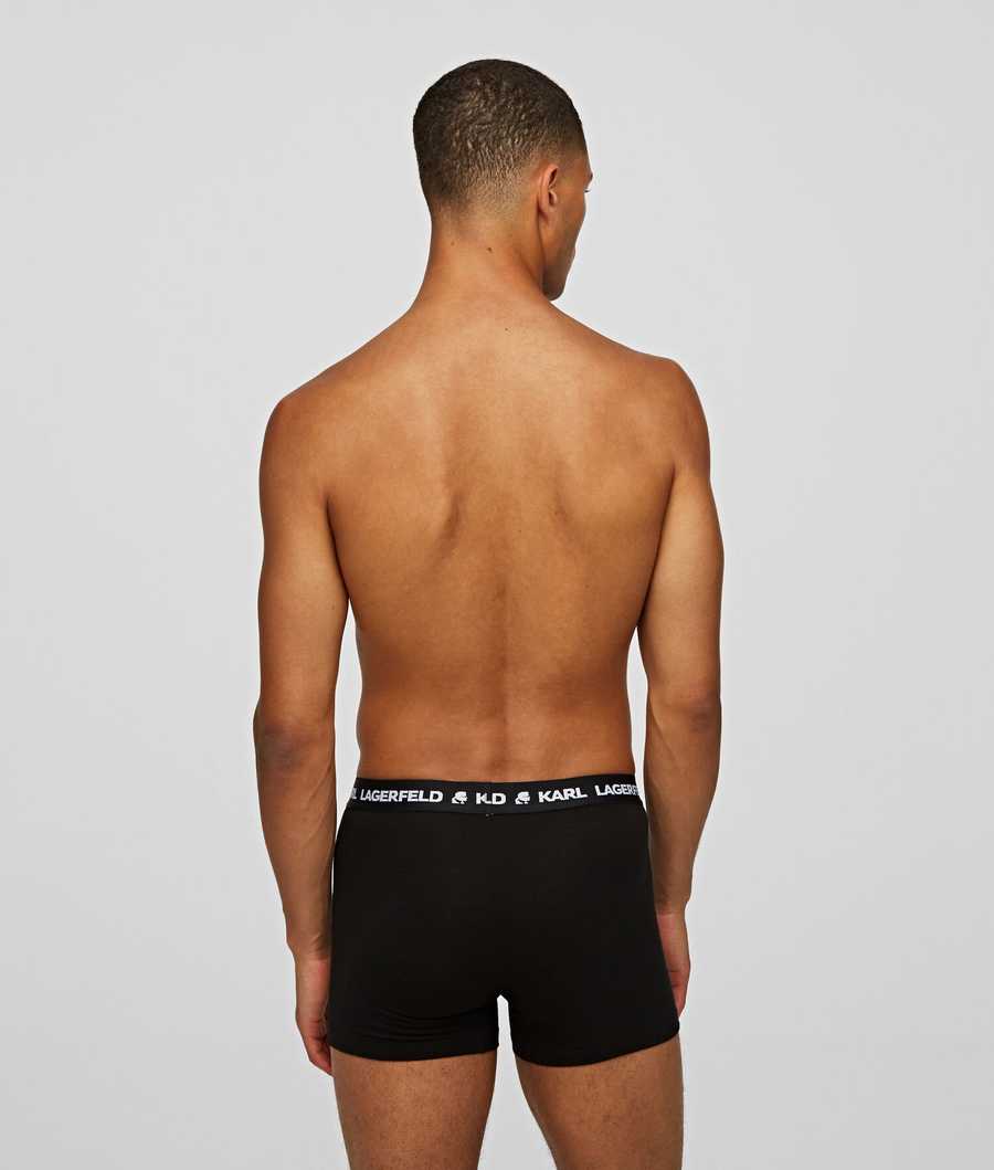 Black Men's Karl Lagerfeld Karl Logo Trunks - 7 Pack Underwear | AE143DALQ