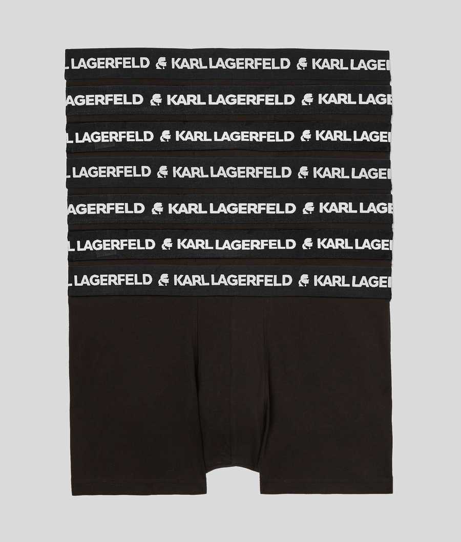 Black Men\'s Karl Lagerfeld Karl Logo Trunks - 7 Pack Underwear | AE143DALQ