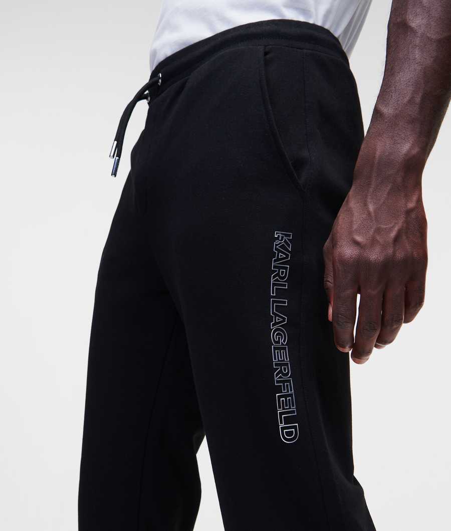 Black Men's Karl Lagerfeld Karl More Pants | AE793DFLT