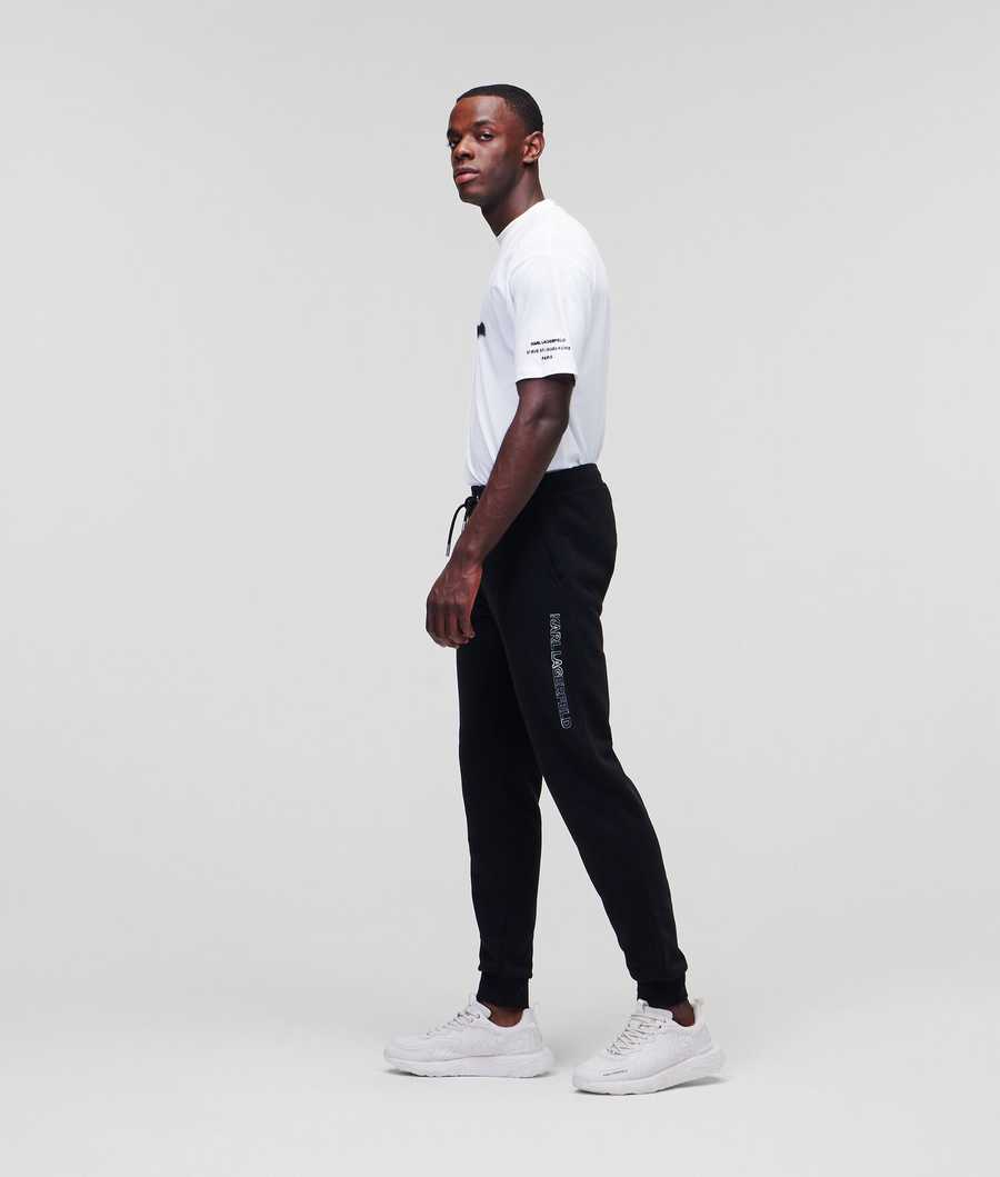 Black Men's Karl Lagerfeld Karl More Pants | AE793DFLT