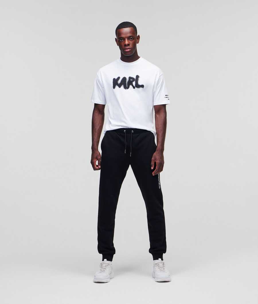 Black Men\'s Karl Lagerfeld Karl More Pants | AE793DFLT