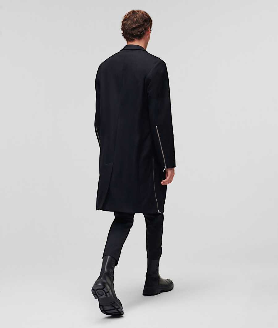 Black Men's Karl Lagerfeld Karl Tailored Coats | AE178KTZX