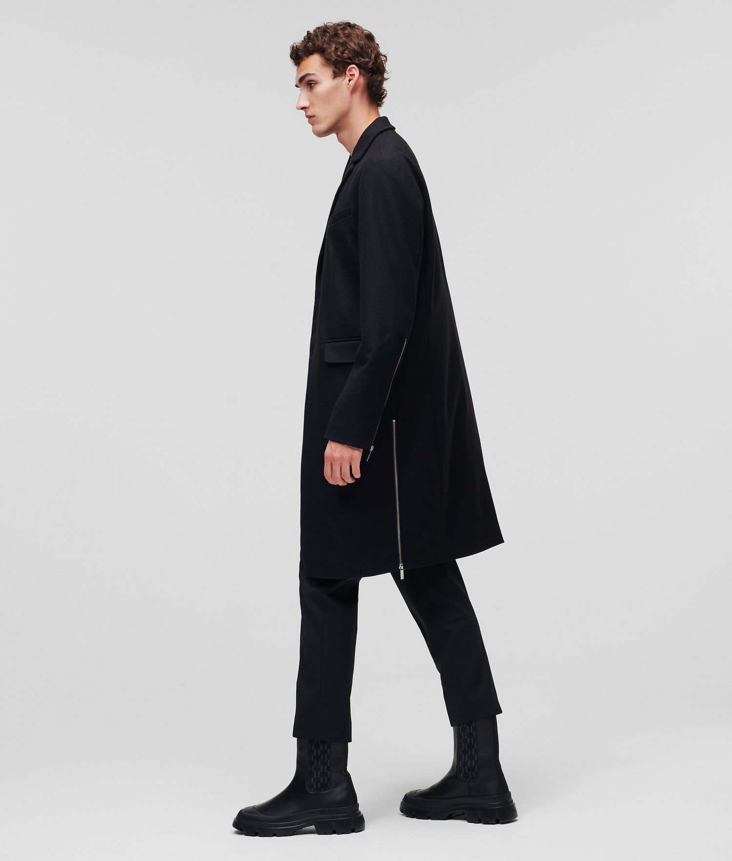 Black Men's Karl Lagerfeld Karl Tailored Coats | AE178KTZX