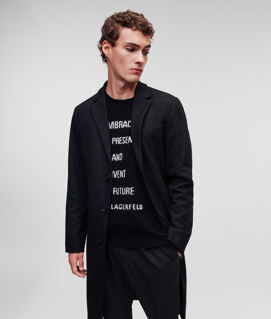 Black Men's Karl Lagerfeld Karl Tailored Coats | AE178KTZX