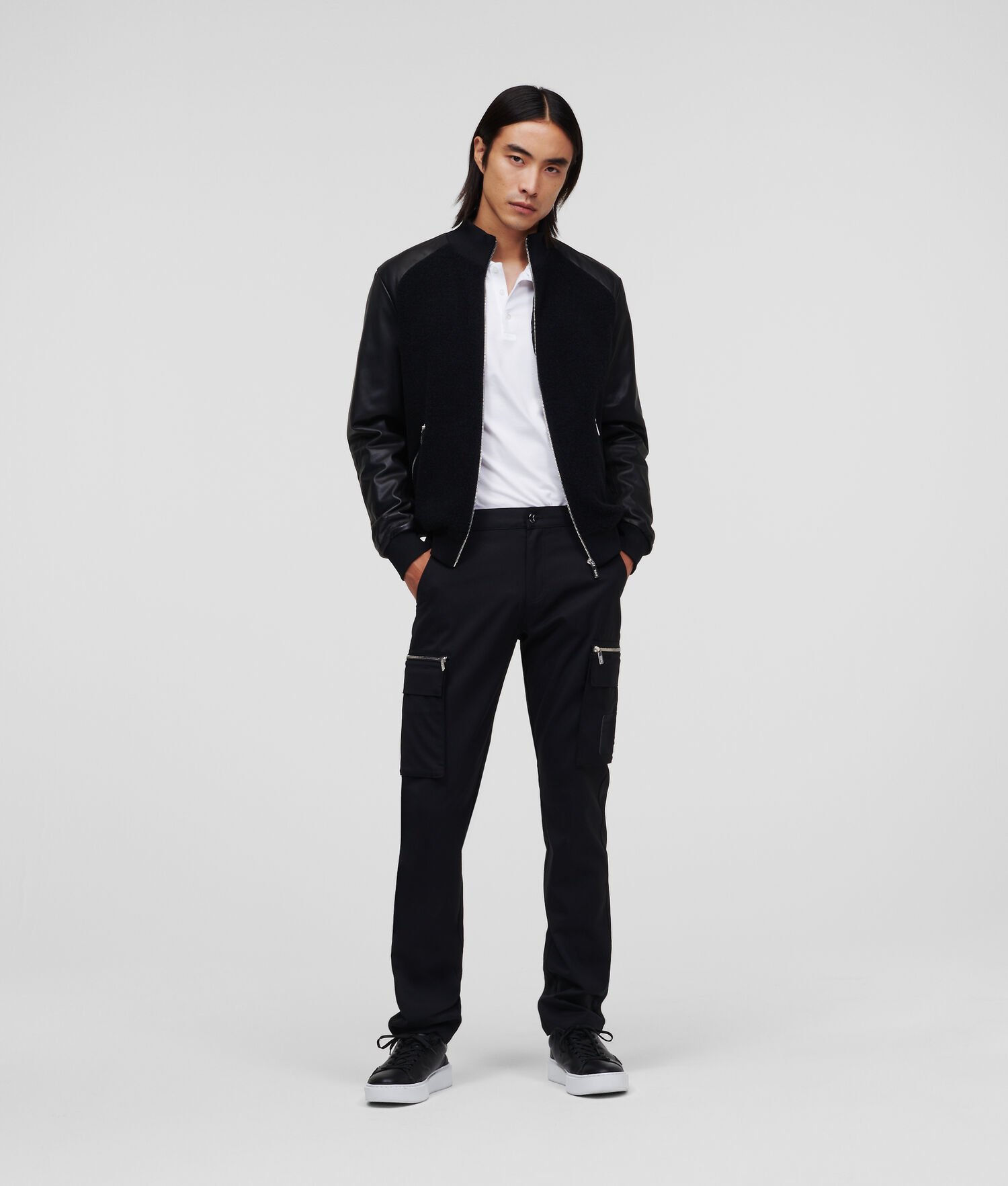 Black Men's Karl Lagerfeld Karl Zip Jackets | AE312GHAN