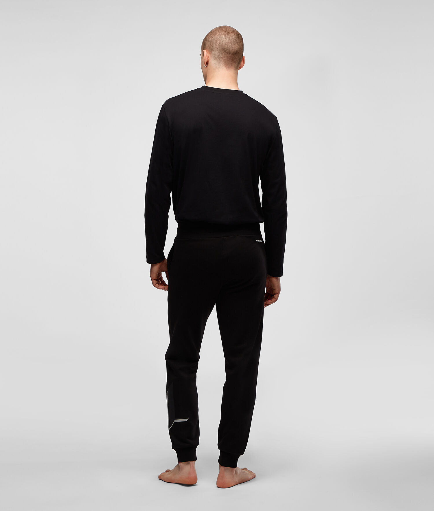 Black Men's Karl Lagerfeld Kl Monogram Loungewear Joggers Loungewear | AE685HCIM