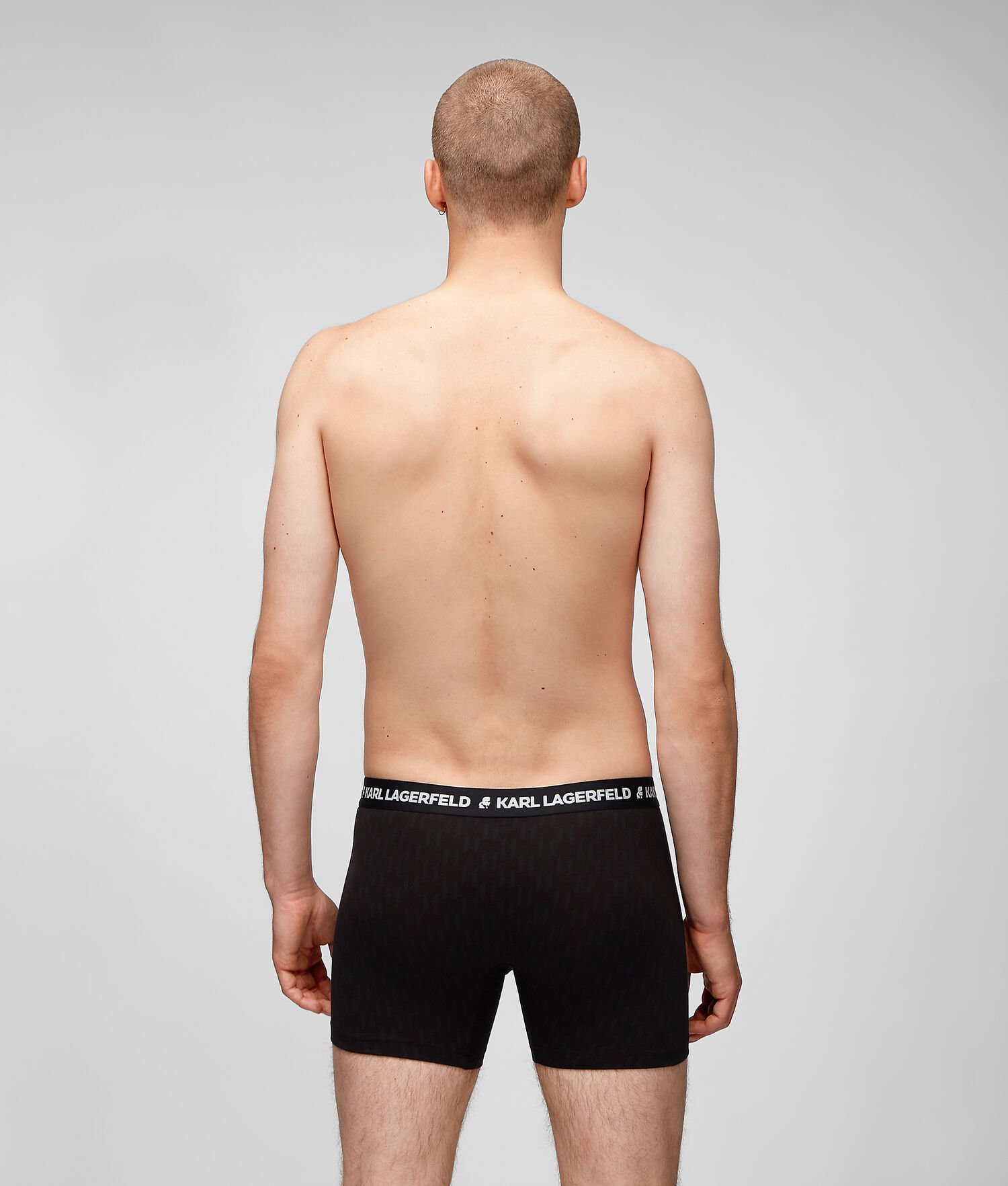 Black Men's Karl Lagerfeld Kl Monogram Trunks – 3 Pack Underwear | AE214LHXC