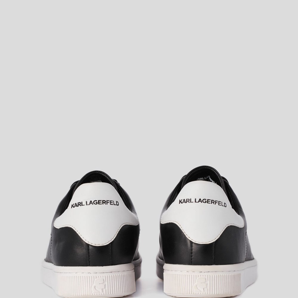 Black Men's Karl Lagerfeld Kourt Ii Maison Karl Sneakers | AE032NIOM