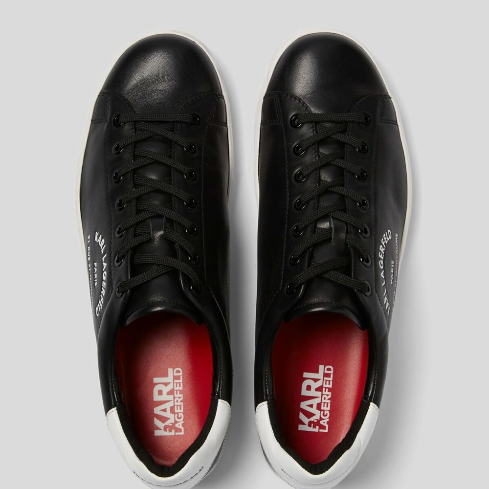 Black Men's Karl Lagerfeld Kourt Ii Maison Karl Sneakers | AE032NIOM