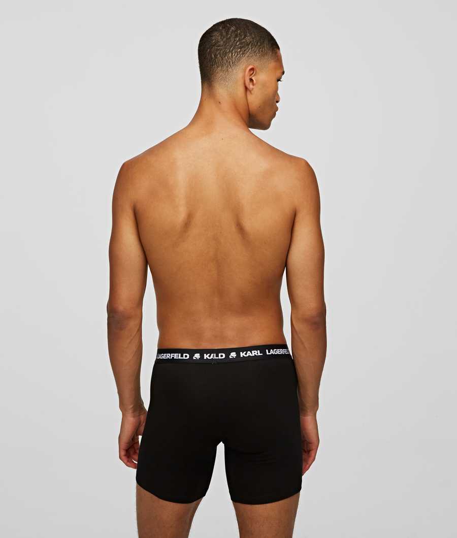 Black Men's Karl Lagerfeld Logo Boxers - 3 Pack Underwear | AE015DMTR