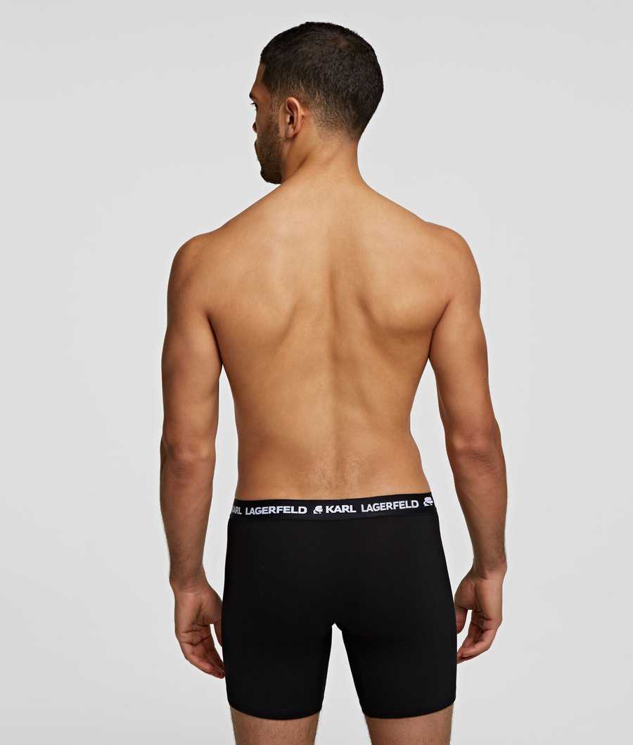 Black Men's Karl Lagerfeld Logo Boxers - 3 Pack Underwear | AE015DMTR