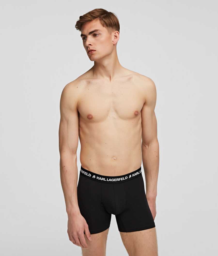 Black Men's Karl Lagerfeld Logo Boxers – 7 Pack Underwear | AE910NEVH