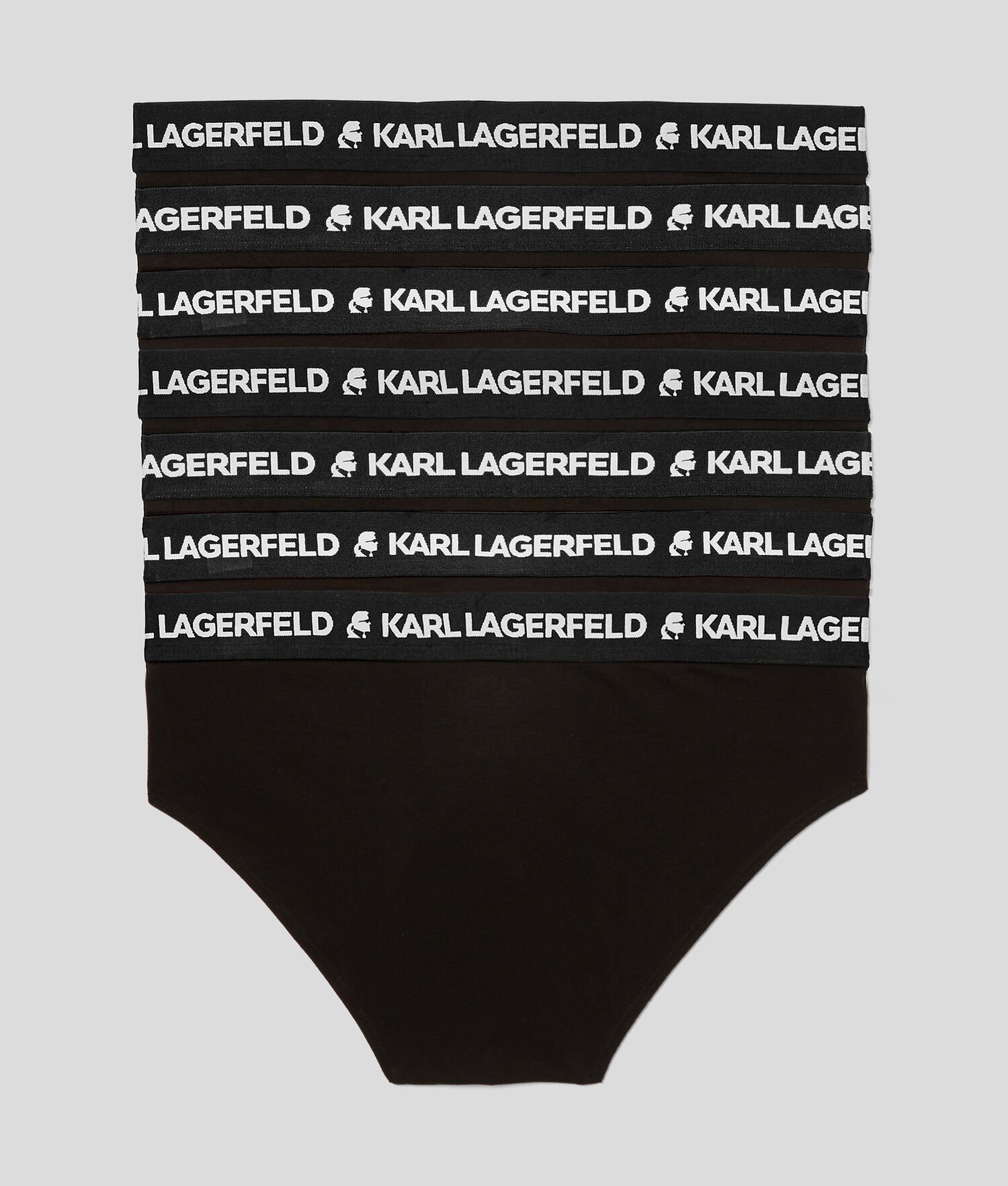 Black Men's Karl Lagerfeld Logo Briefs - 7 Pack Underwear | AE915QFPL