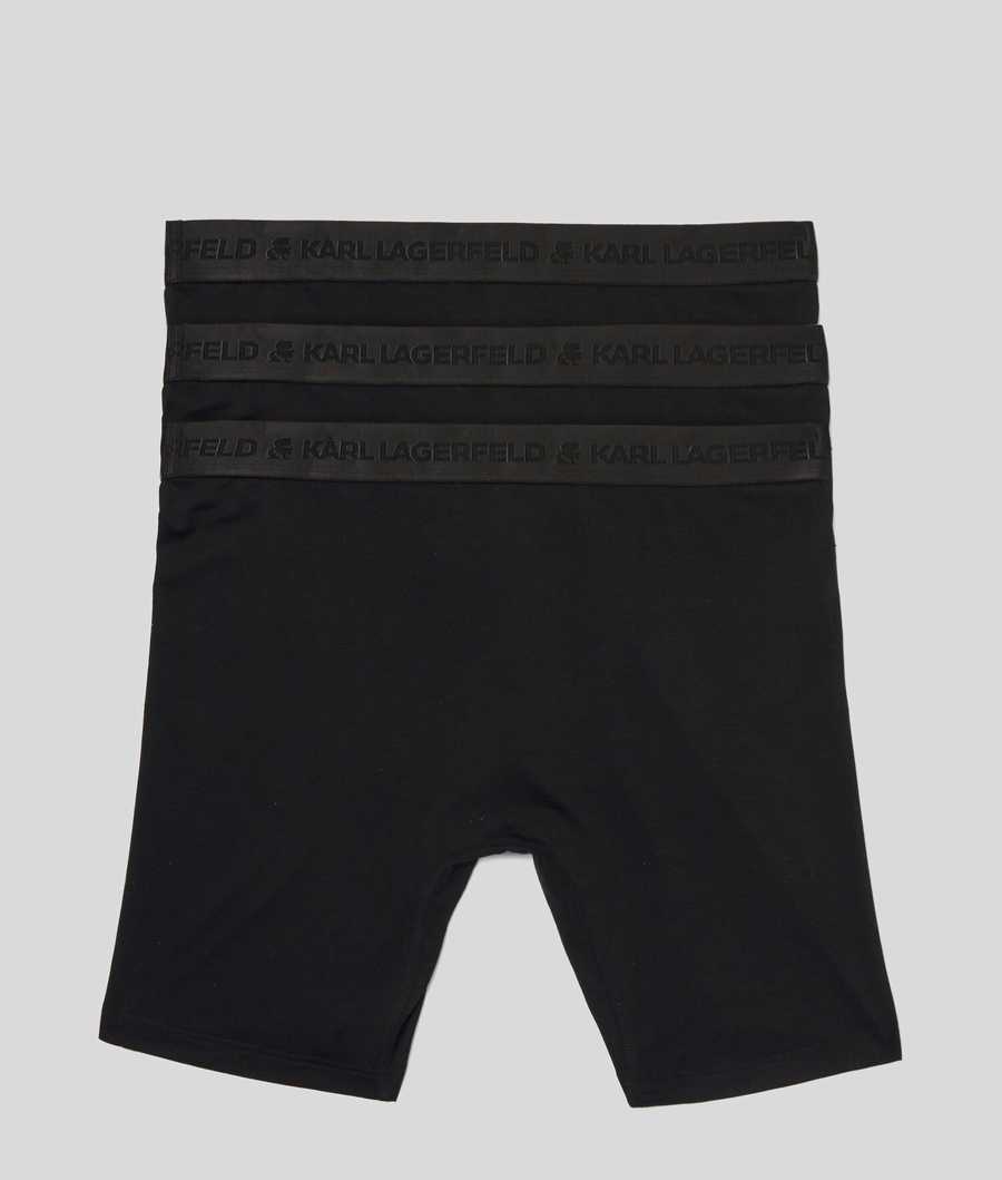 Black Men's Karl Lagerfeld Premium Karl Logo Boxers – 3 Pack Underwear | AE591KGVE