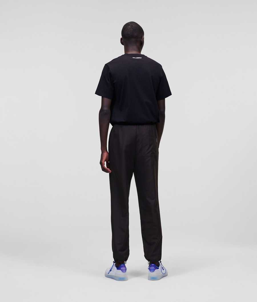 Black Men's Karl Lagerfeld Rue St-guillaume Athleisure Pants | AE285RABD